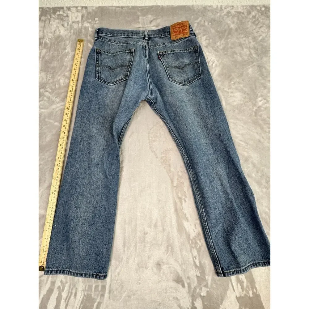 LEVIS 505 MENS DENIM JEANS MEDIUM WASH SIZE 34x29 ZIPPER BUTTON FLY POCKETS PANT